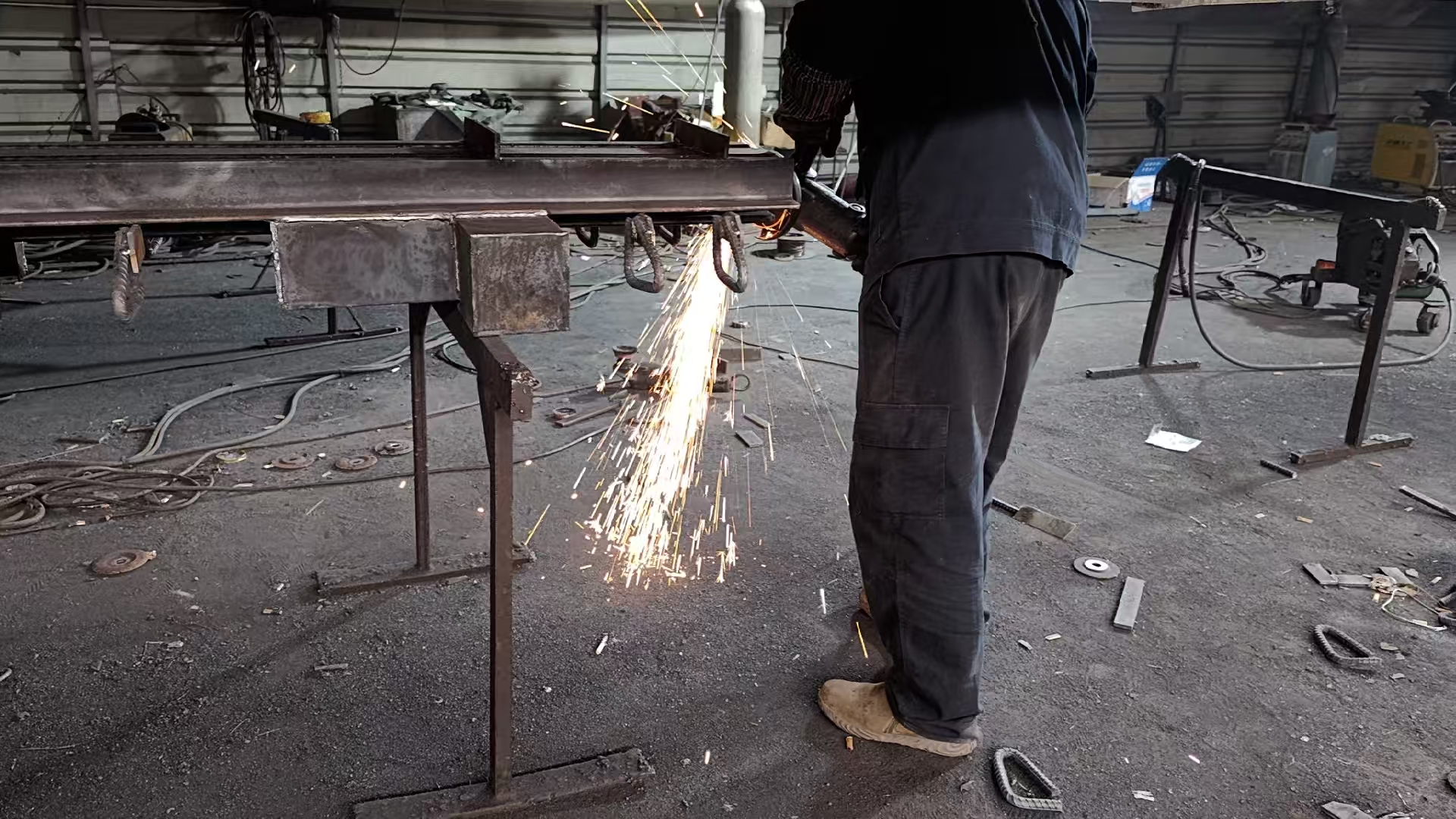 Steel processing and welding workshop